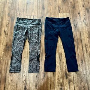 2 Lululemon Capri leggings size 6